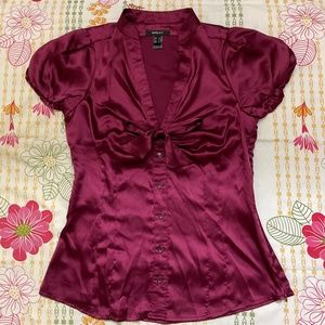 Mango Top, Maroon, EUR M